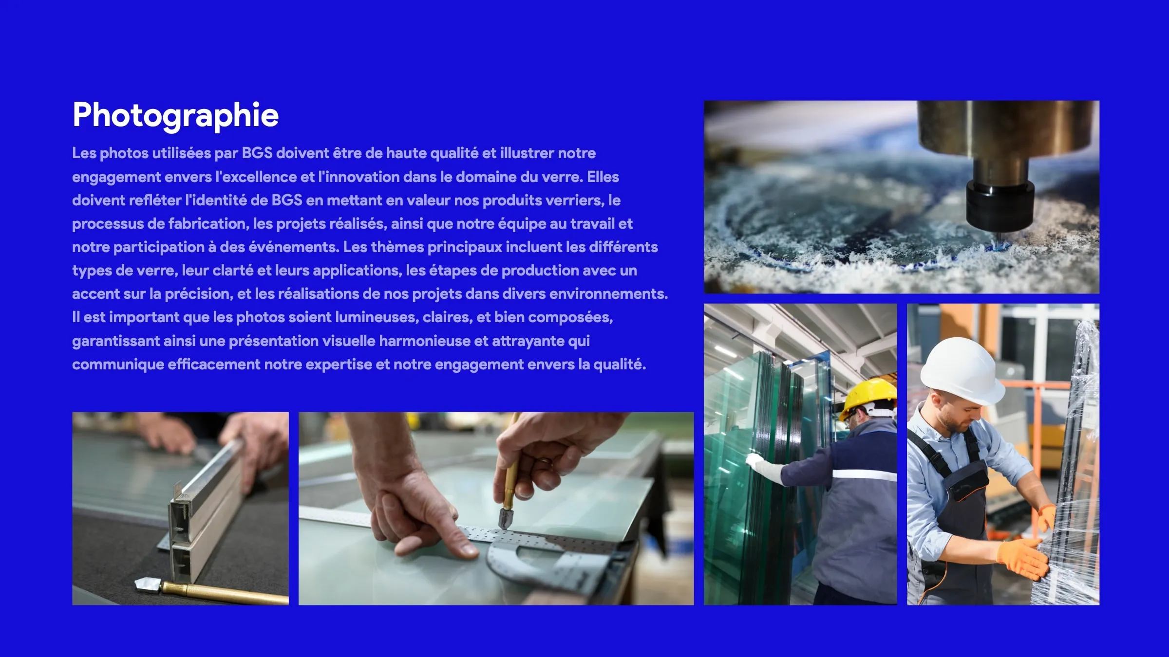 Brand guidelines of BGS, Baizid Glass Sécurit, glass manufacturing, page 5 of 20